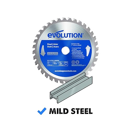 Miniatura 44 de Evolution Power Tools - Hoja de sierra de corte (acero inoxidable)