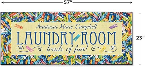 Miniatura 3 de Lillian Vernon Pinzas de ropa personalizadas de doble ancho para la ropa, grande de 23 x 57 pulgadas, parte trasera de goma antideslizante, tapete