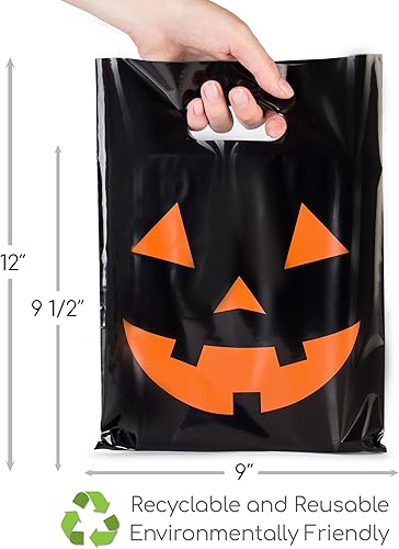 Miniatura 130 de 100 bolsas de 1.5 mil de grosor, 9 x 12 pulgadas, bolsas de agradecimiento con asas extragruesas perfectas para mercancía, pequeñas empresas y venta