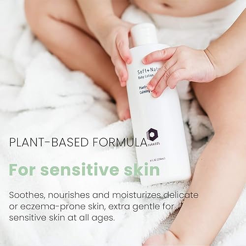 Miniatura 3 de PARASOL Soft+natural Baby Lotion, All Natural, Plant Based, Moisturizing, No Parabens or Fragrences (Lavender) 1 pack, 8 Fl Oz