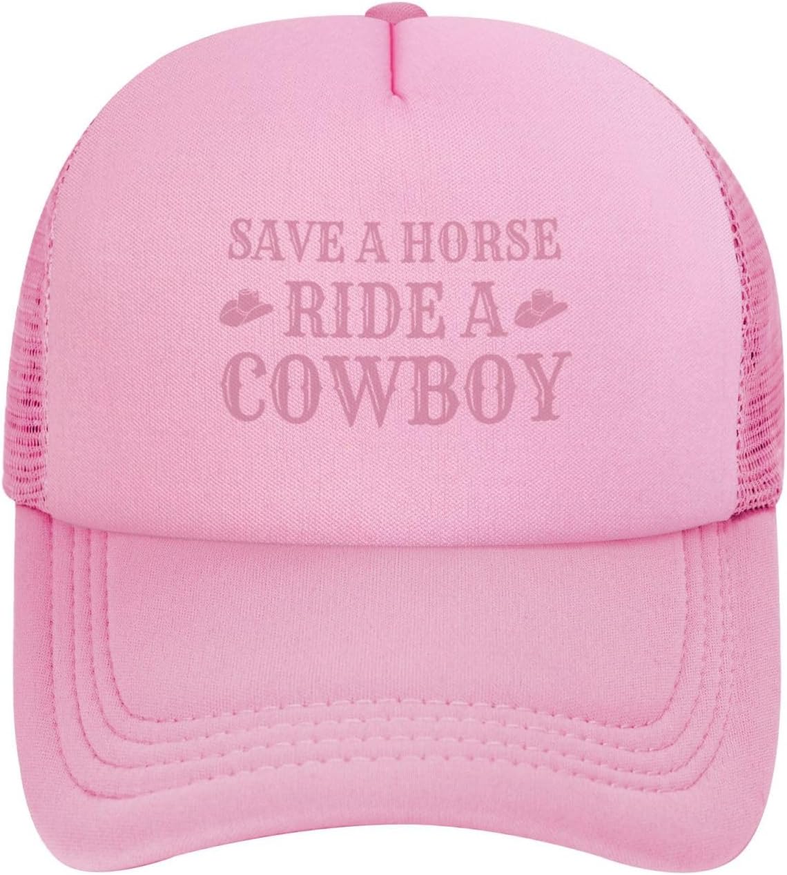 Save A Horse Ride A Cowboy Mesh Hat Black Baseball Cap for Men Women Funny Trucker Hat Gifts