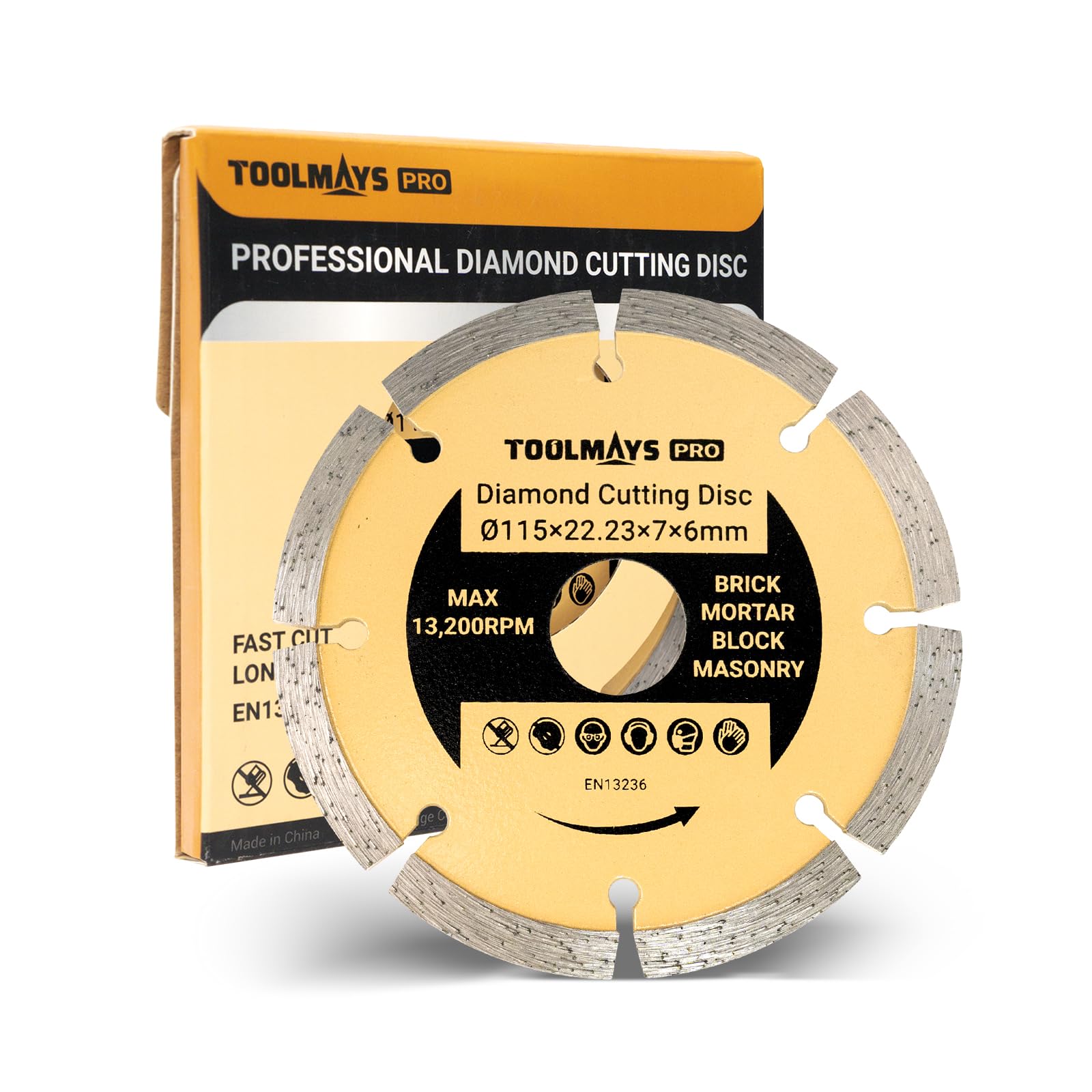 Toolmays 115mm Diamond Mortar Rake Disc For Angle Grinder, 6mm Thick Diamond Cutting Disc For Fast Removal Of Old Mortar, Brickwork Pointing