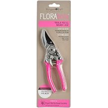 Burgon & Ball FloraBrite Pocket Pruner, 17 cm Length, Pink