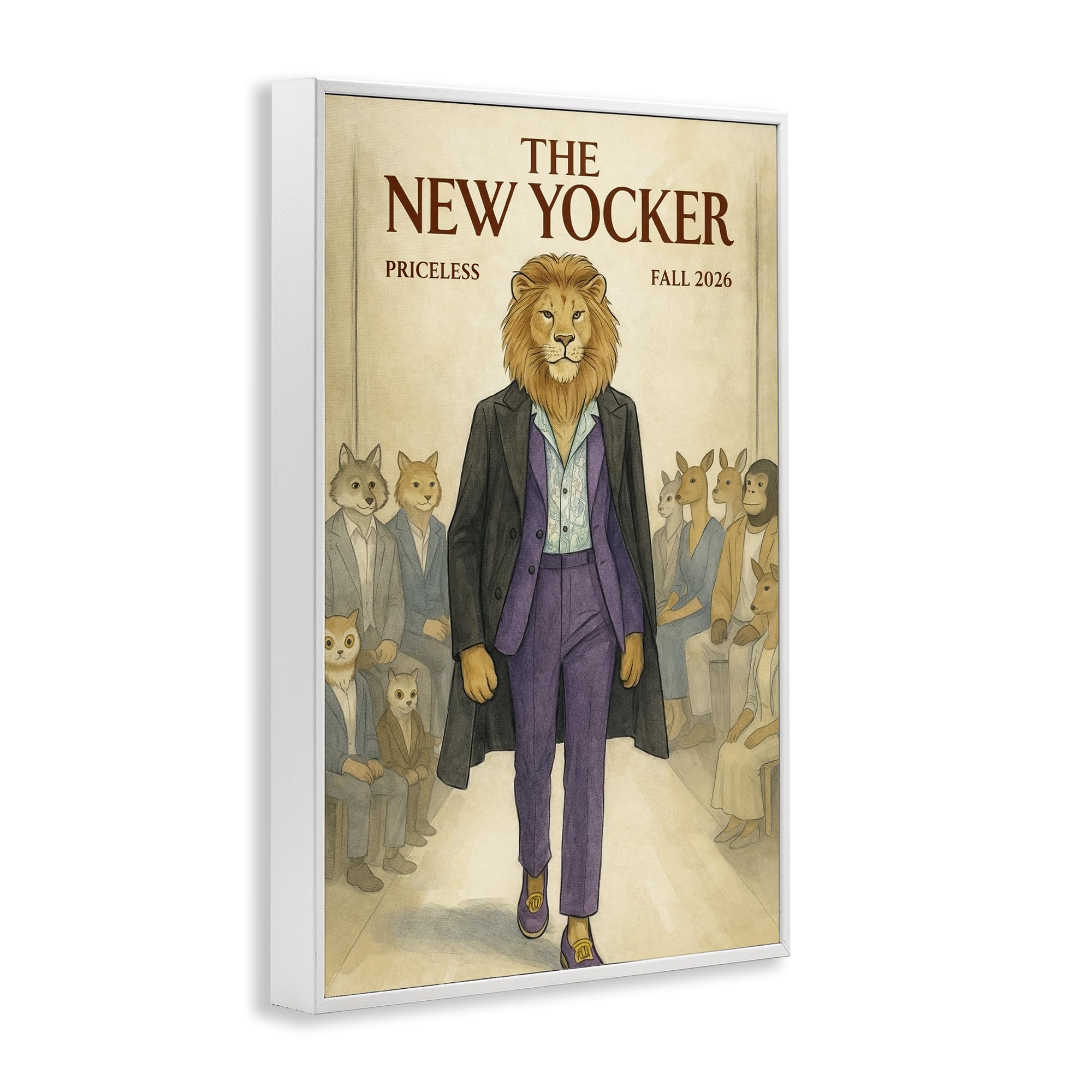 Lion Model Fantasy Animal, gerahmter Giclée-Druck, 30,5 x 45,7 cm