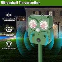 HULAXILOTI Ultrahangos Macskariasztó Kerthez, Vízálló IP65, 5 Üzemmód 3
