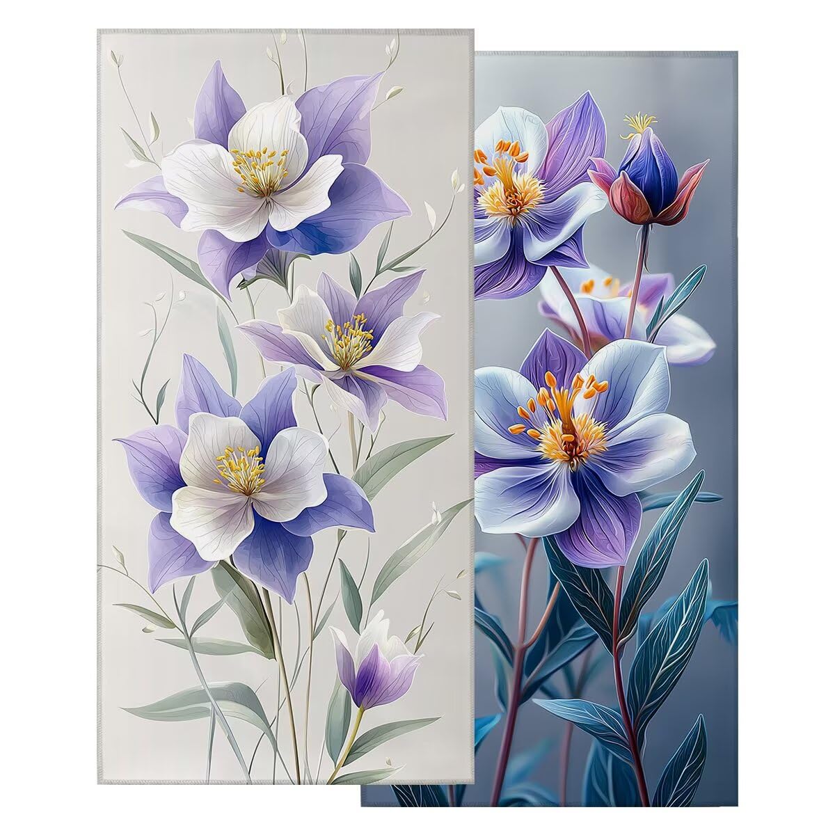 Toalla Playa 80x160 cm, Toalla Gimnasio Microfibra Secado Rapido, Juego de 2 Antiarena Toallas de Playa, Ligera Compacta Toallas Microfibra Grande para Viaje, Regalo Hombre Regalo Mujer (Flor) -4205
