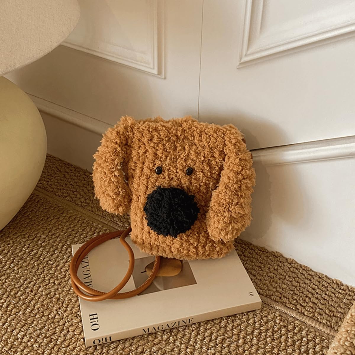 Cute Plush Dog Crossbody Bag for Girls Women, Kawaii Puppy Purse Small Shoulder Handbag, Mini Plush Purse Gift for Dog Lovers - Image 3