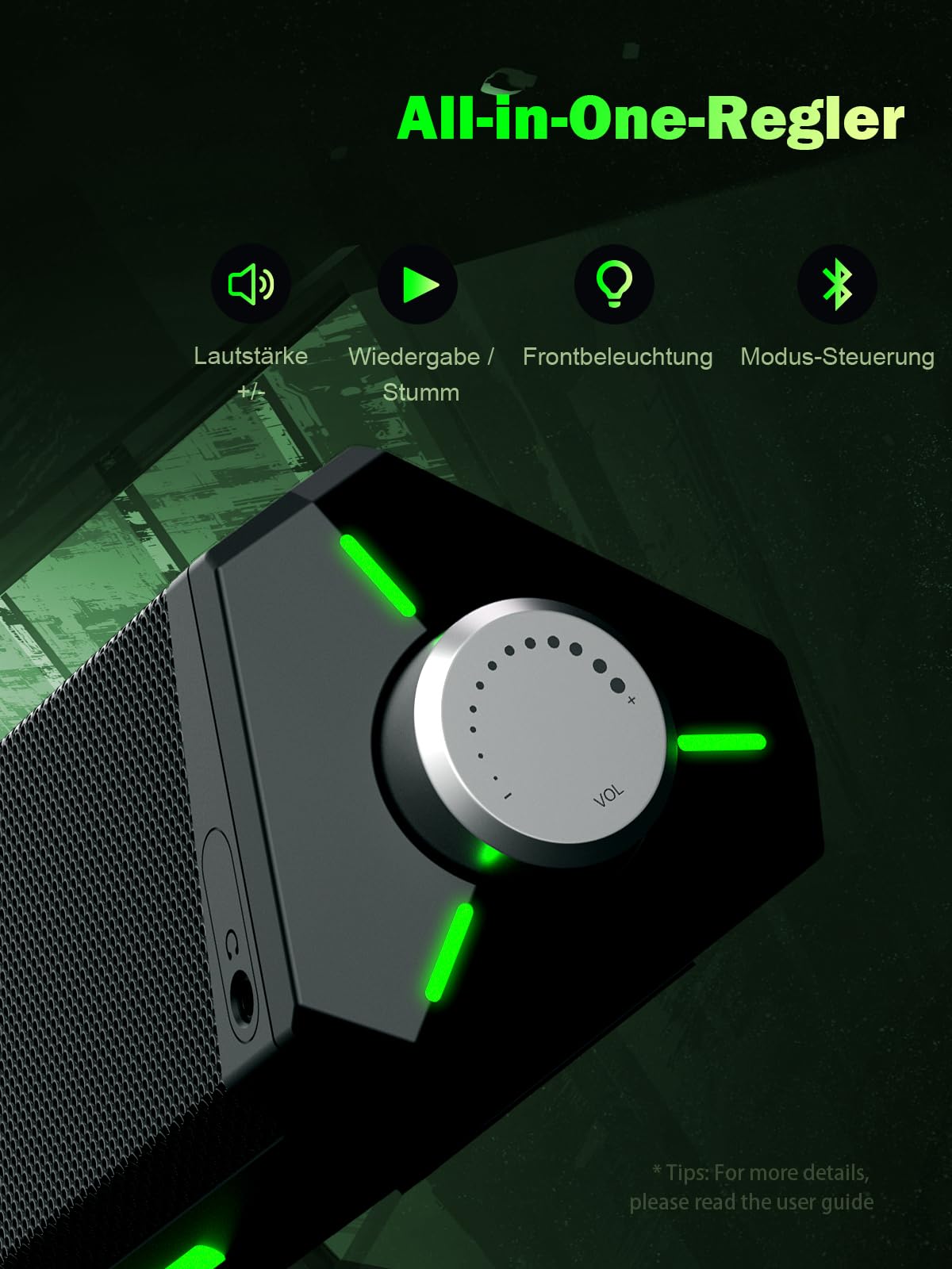 Bluedee PC Lautsprecher, Bluetooth & 3,5-mm AUX, USB Stromversorgung