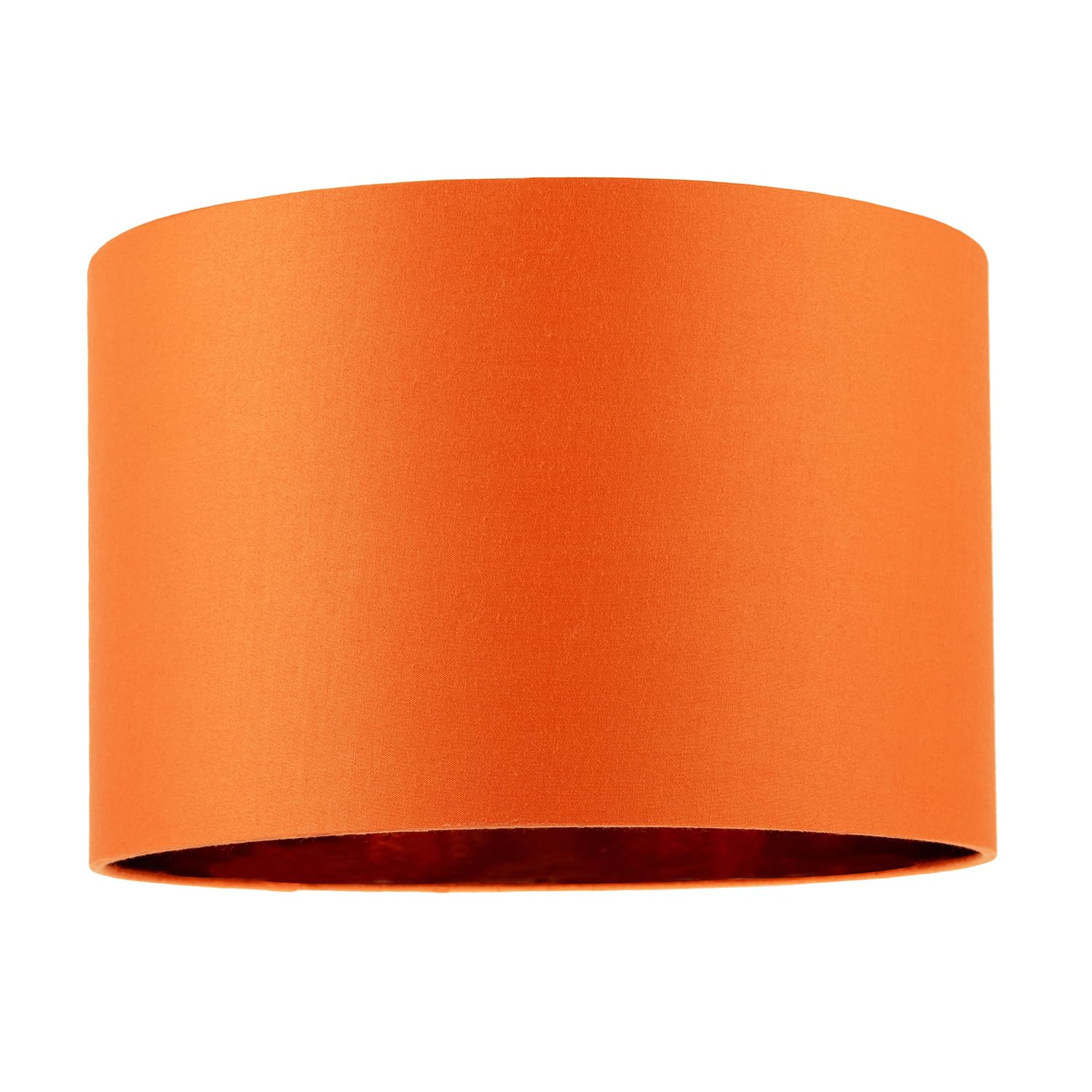 Contemporary Vivid Orange Cotton Fabric 12" Table Base or Pendant Lamp Shade | 20cm x 30cm | 11w Maximum by Happy Homewares