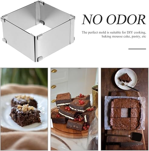 Miniatura 5 de DOITOOL Mini moldes de galletas para tartas, anillos cuadrados cuadrados para pastel, anillo de mousse, anillo de pastelería, molde circular para el