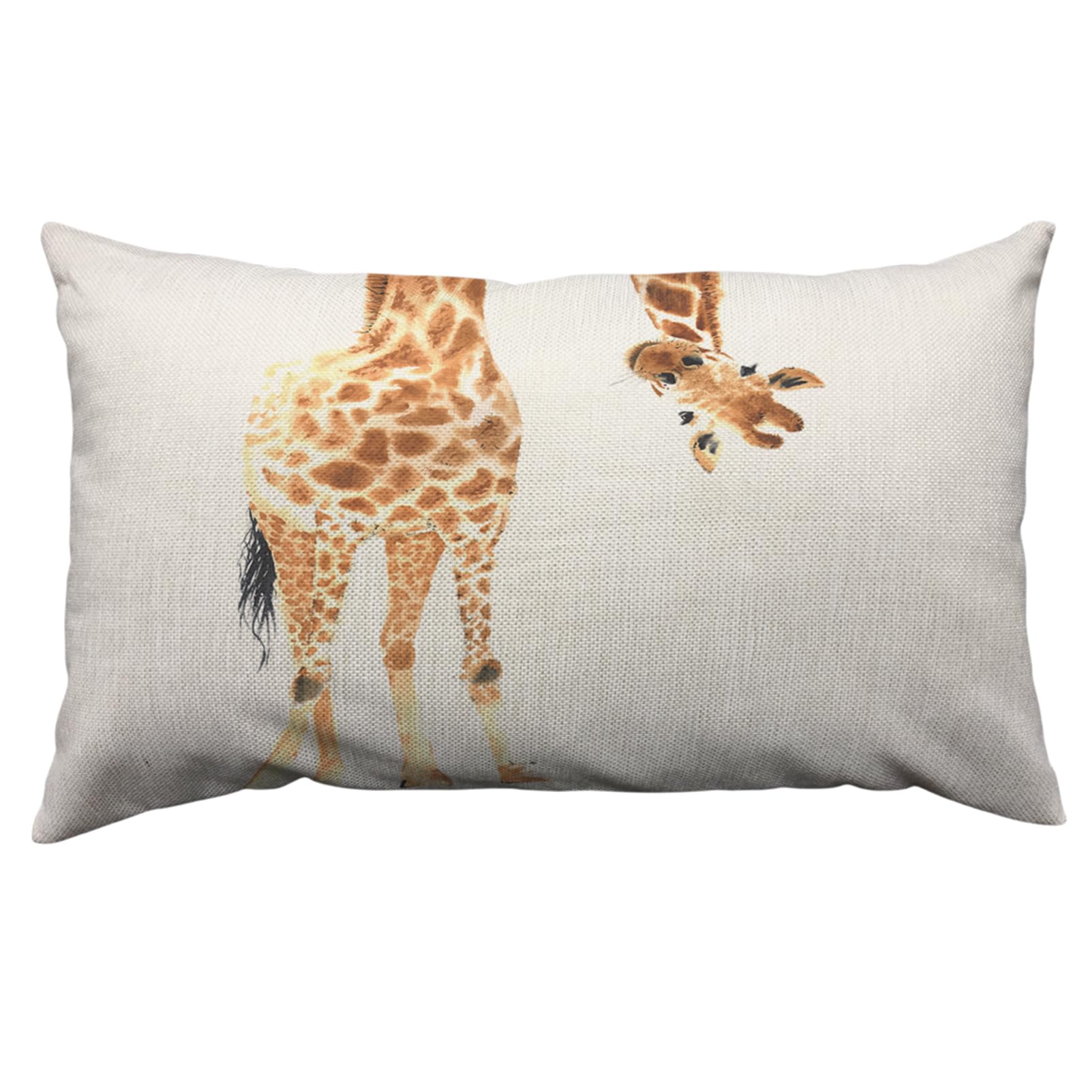 Orythyra Decorative Cushion Covers 30 x 50 cm Giraffe Pillow Case Cushion Cover for Outdoor Patio Garden Blench Living Room Sofa Farmhouse Decor Rustic Linen 12x20 Inch