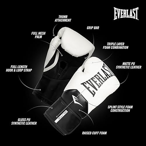 Miniatura 4 de Everlast Elite 2 Guantes de boxeo  Guantes de entrenamiento profesional para hombres y mujeres  Cierre de y ventilación de ajuste seguro