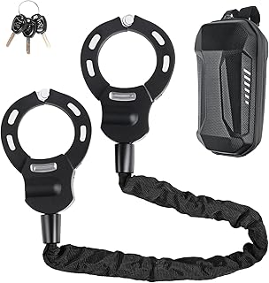 E Scooter Lock, Handcuff Lock with Key & Waterproof Bag, Lock for E Scooter, Bicycle & E-Bike, High Security Lock with Rubber Lock Sleeve, Ideal for Scooter, Scooter, Motorcycle