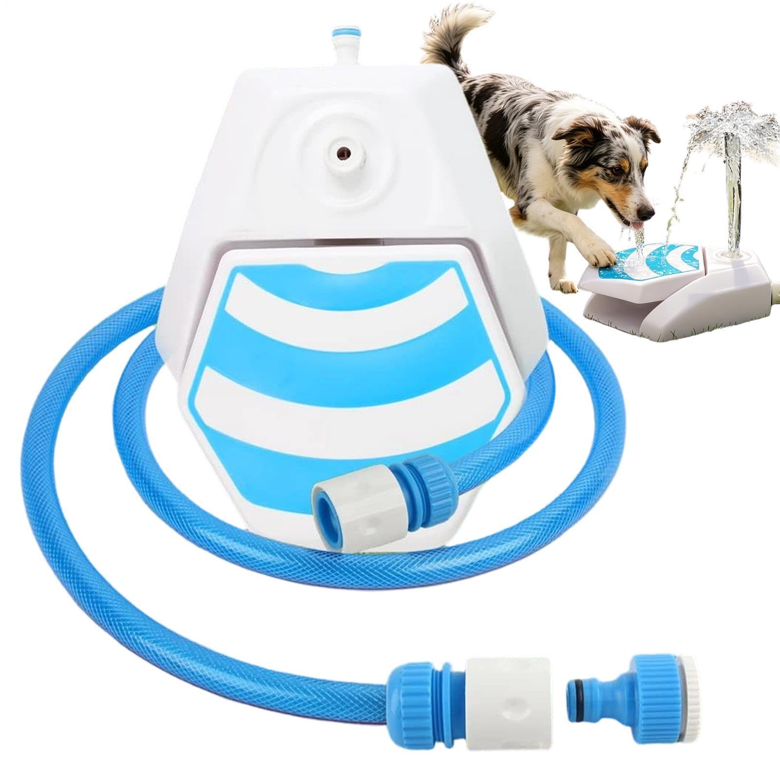 Fontaine à eau pour chiens extérieur arrière-cour et grand jardin avec pédale de jeu