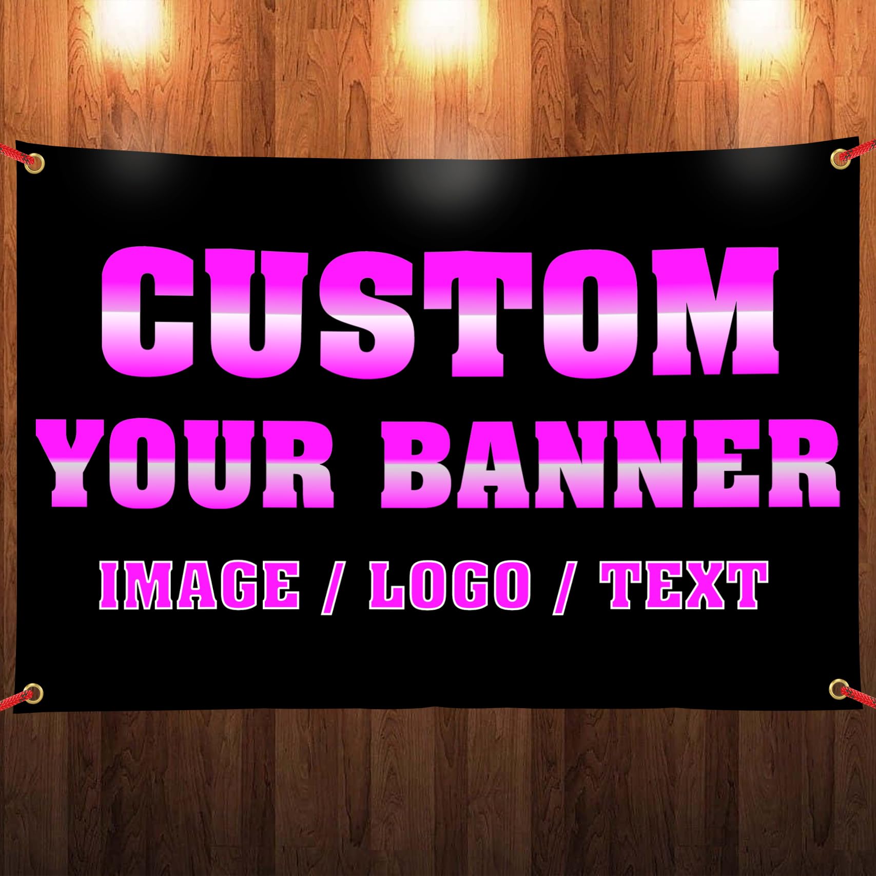 Kbvihzg Personalized Custom Banner for Indoor/Outdoor Custom Banners and Signs with Photo or Text Customized Gifts for Christmas Birthday Parties
