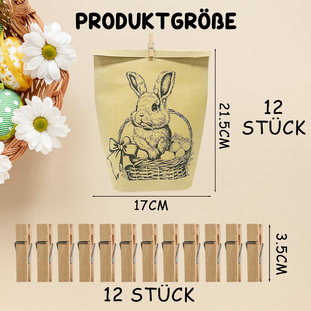 DAHI 6 stuks paaszakjes om te vullen, paaszakjes om te vullen DAHI 6 stuks paaszakjes om te vullen, paaszakjes om te vullen