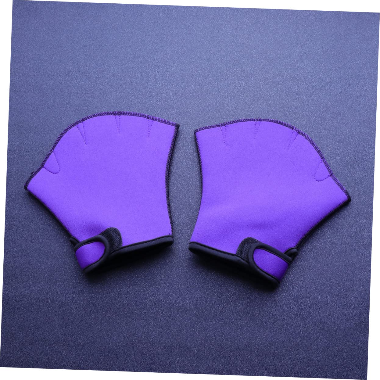 Garneck Webbed Paddle Gloves Swimming Gloves Half Finger Aquatic Fit Training Paddle Diving Size l