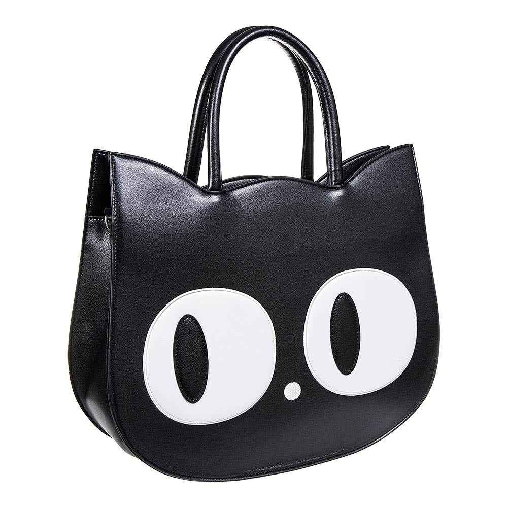 Banned Black Cat Handbag - One Size