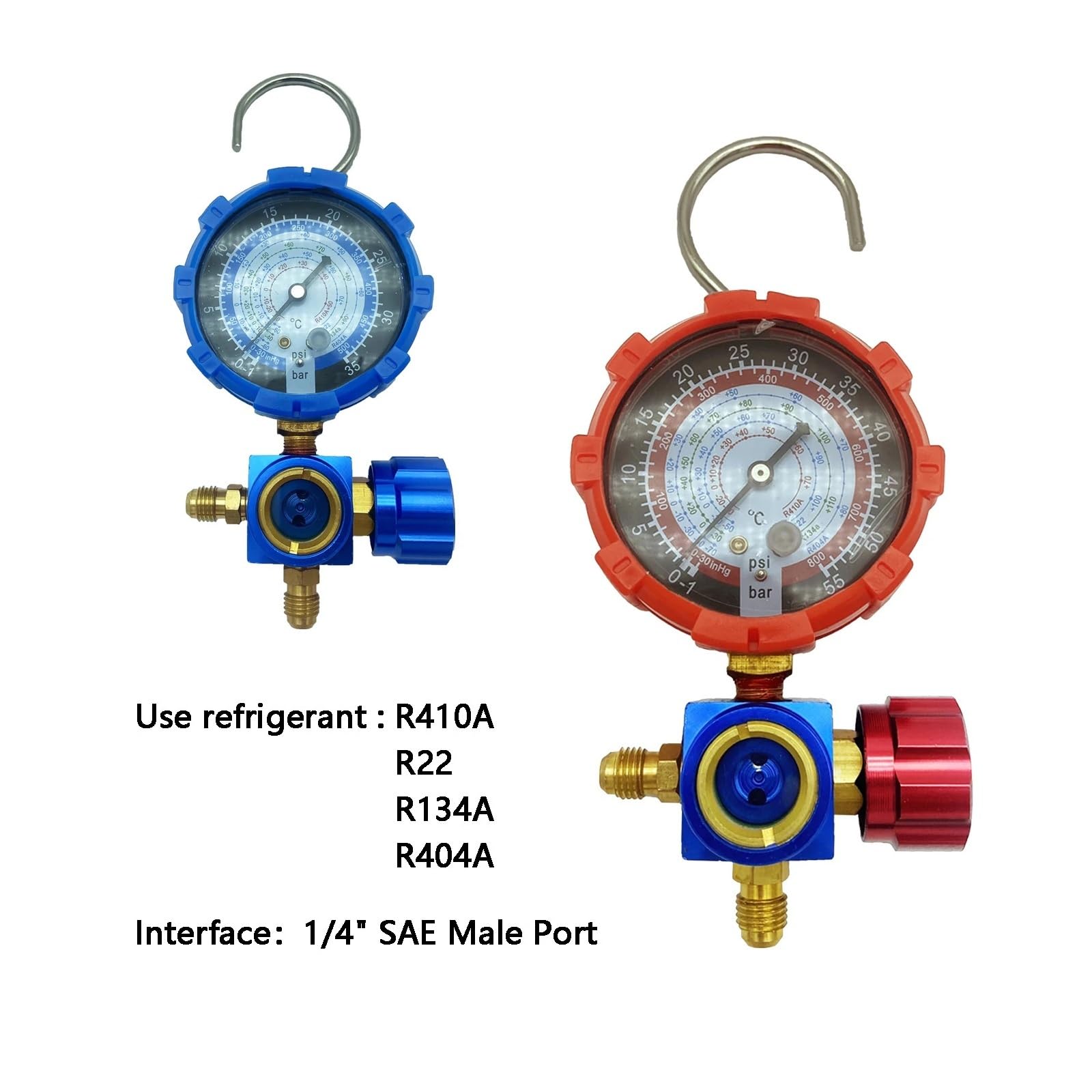Medidor de presión baja y alta de refrigerante de aire acondicionado for R410A R134A R22 R404A A/C herramienta de carga de refrigerante de diagnóstico Verificación de diagnóstico(HIGH pressure)