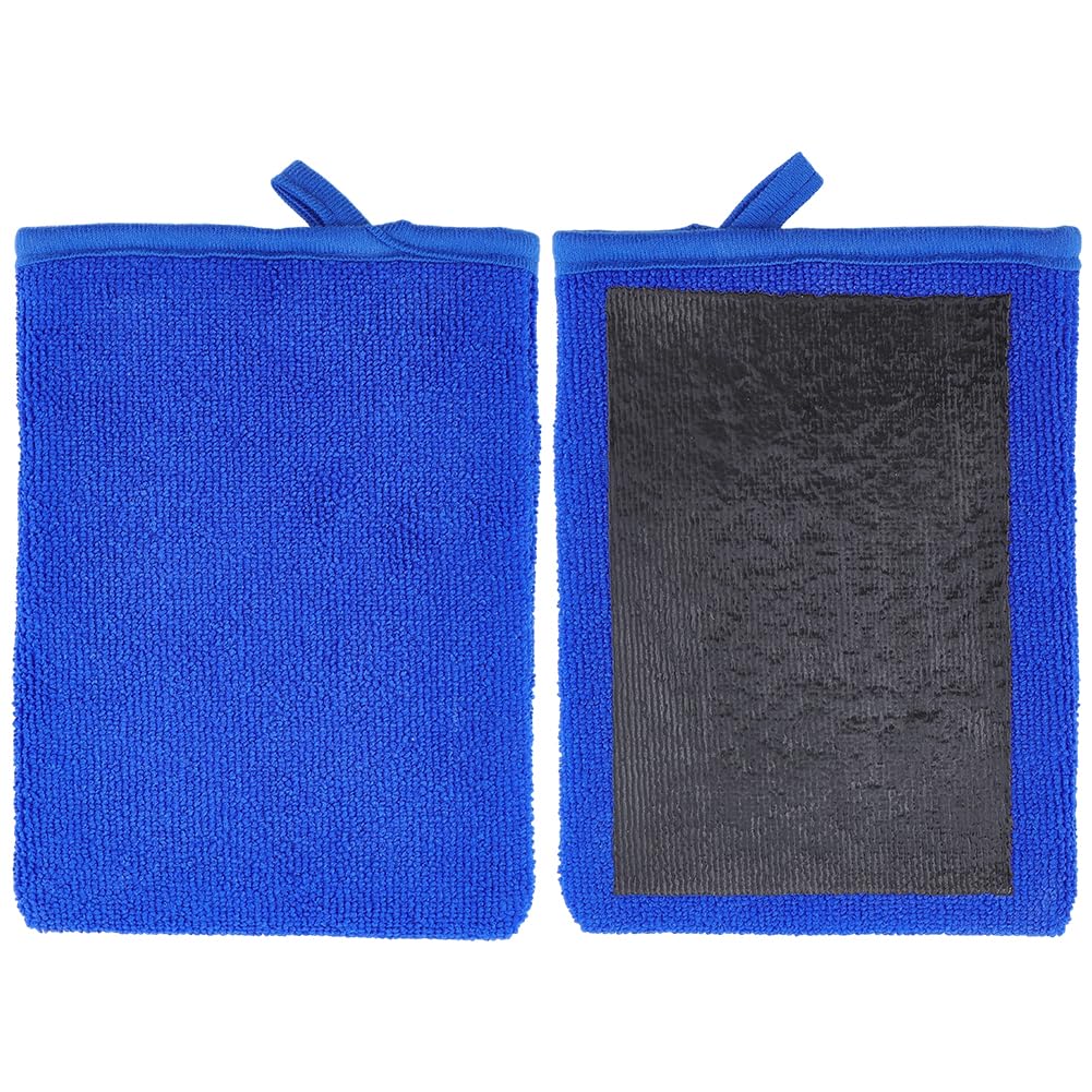 CREATCABIN 2 Paquete de Manoplas de Arcilla para Limpieza de Autos Rectangulares, Azules, Suaves Y Mágicas, de Microfibra, para Detallar Autos, Vidrios, Ruedas, Limpieza Y Pulido 21 x 15 x 1.3cm