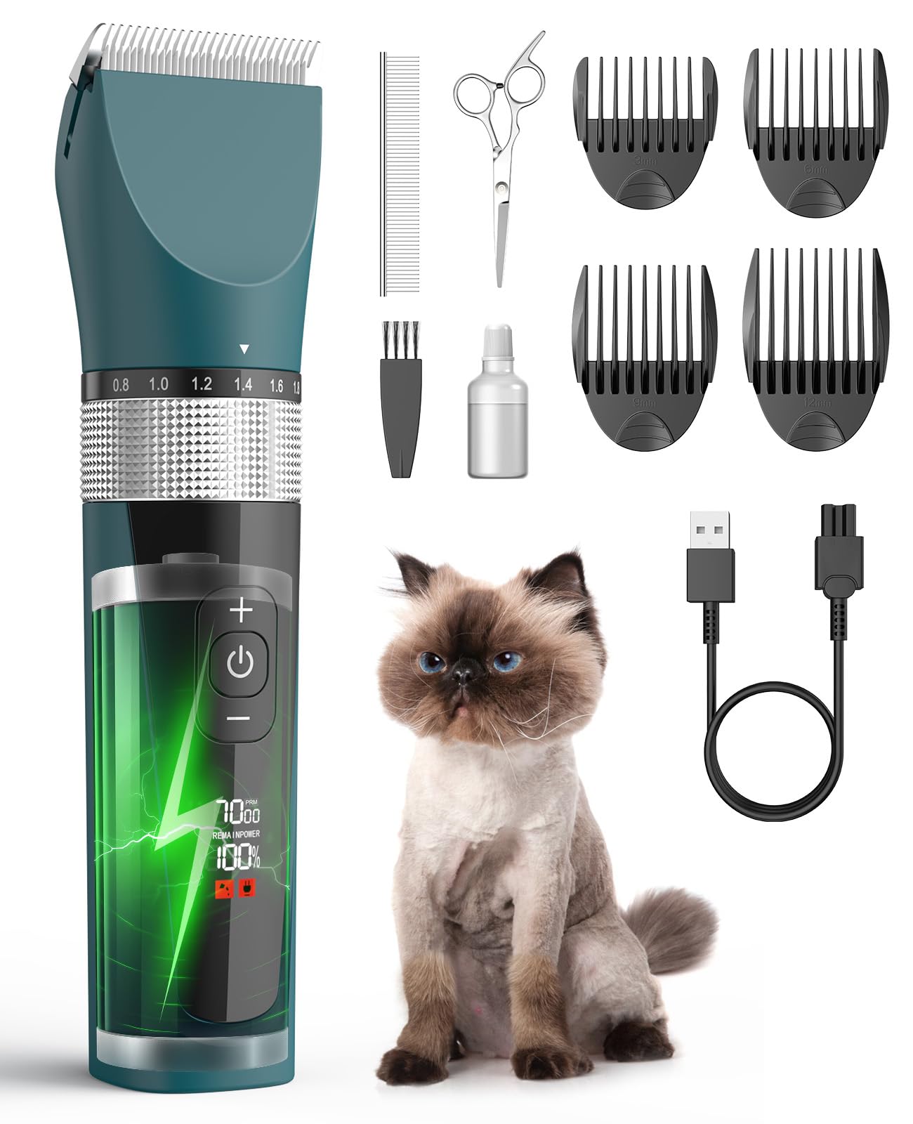 Oneisall Dog Clippers For Grooming Low Noise Dog Grooming Kit