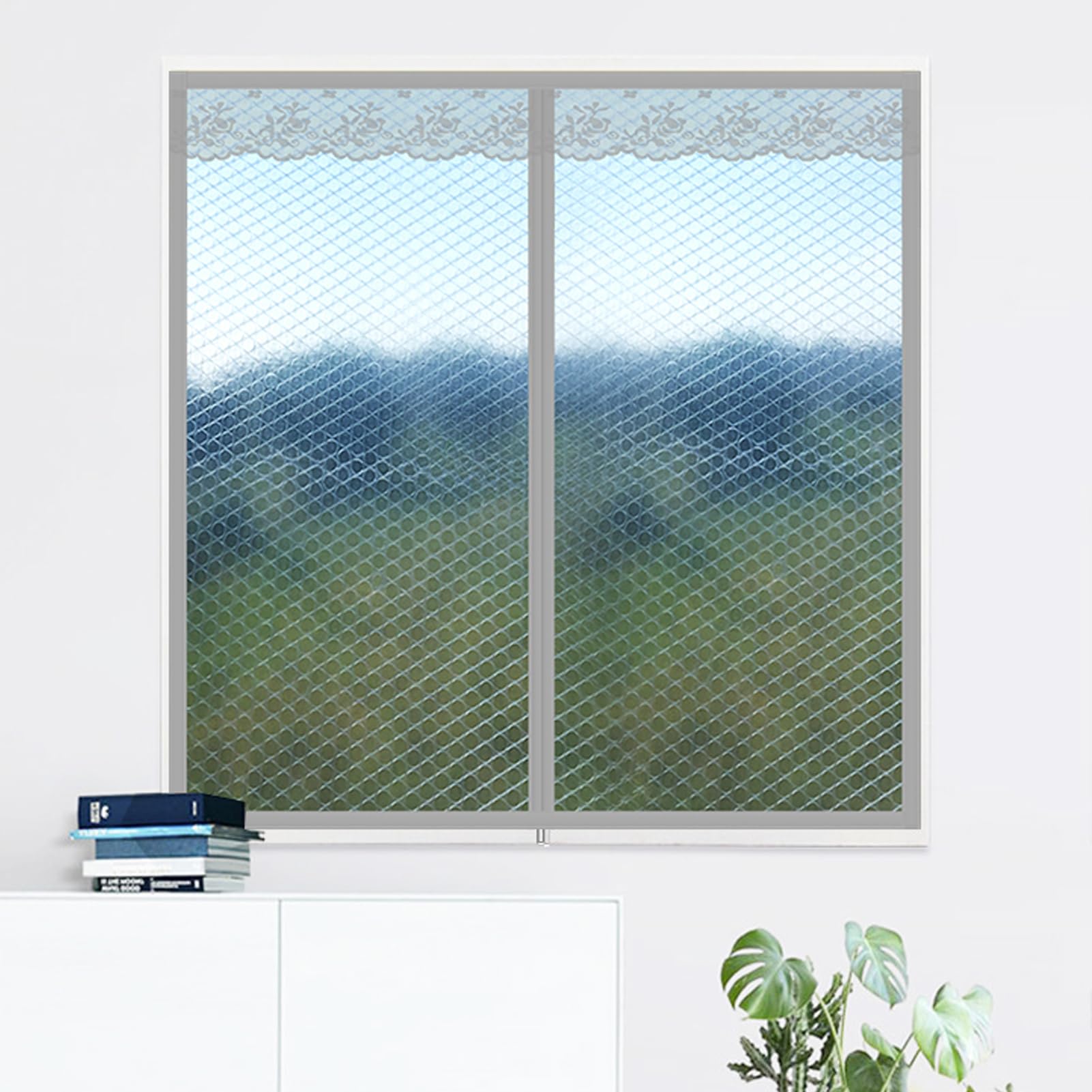 Window Insulation,Window Cold Protection Film Winter Warm Wind Proof Window Cover Plastic Window Cover for Most Old Drafty Windows,Easy to Install (130x150cm)