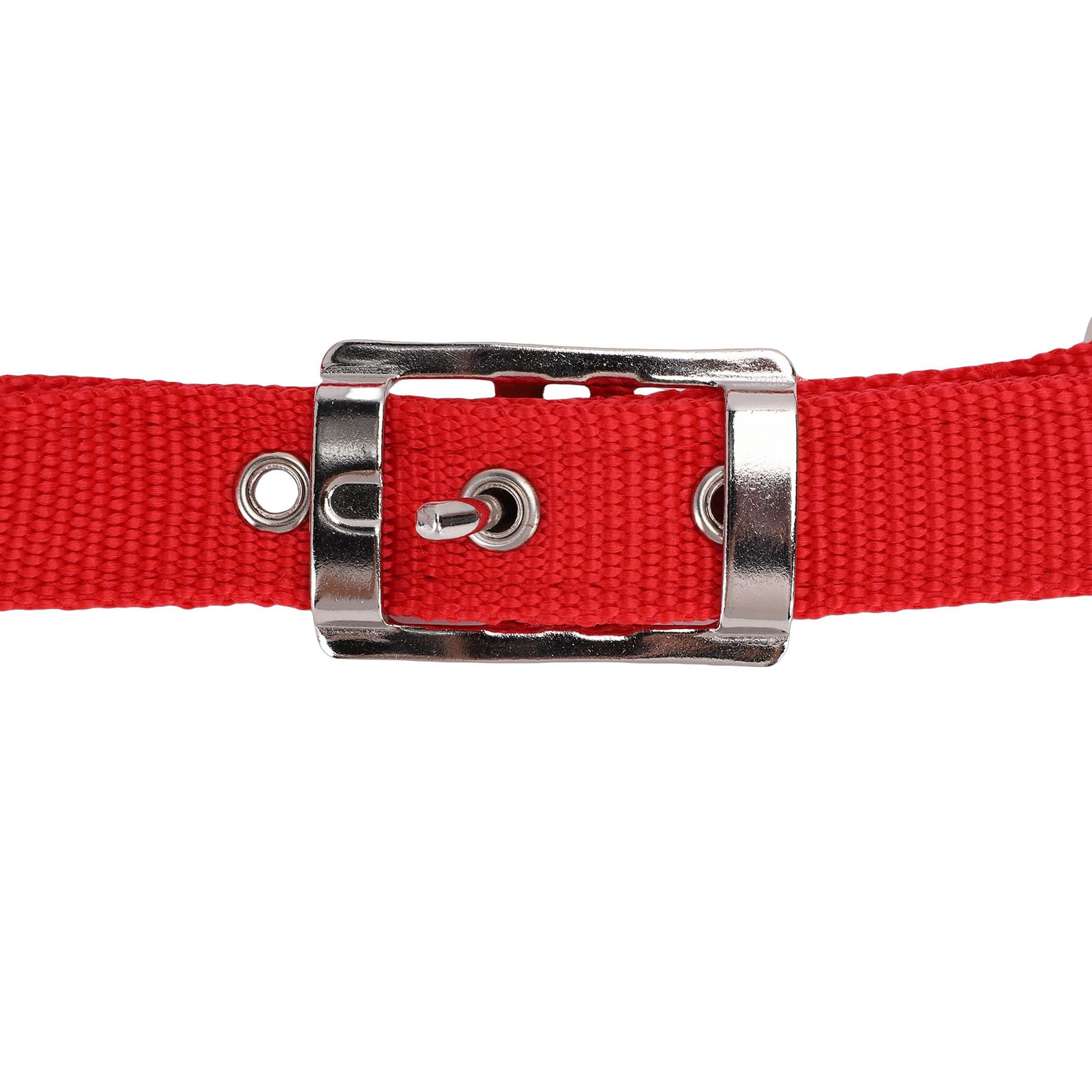Cavezze per cavallo regolabili in nylon morbido e resistente, rosse, capezzale da equitazione con cinturino in nylon PP largo 25 mm con fibbia in metallo per cavallo medio, per