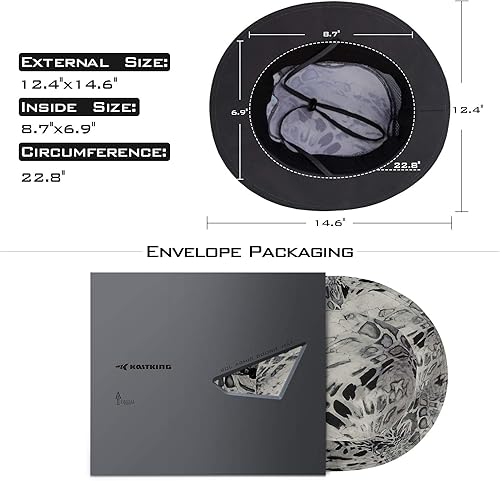 Miniatura 5 de KastKing Sol Armis UPF 50 Boonie - Sombrero de protección solar, pesca, playa y senderismo, remo, remo, kayak