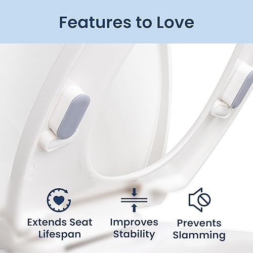 Miniatura 3 de LUXE Bidet Kit de parachoques universal para asiento de inodoro de 4 piezas, viene con adhesivo fuerte