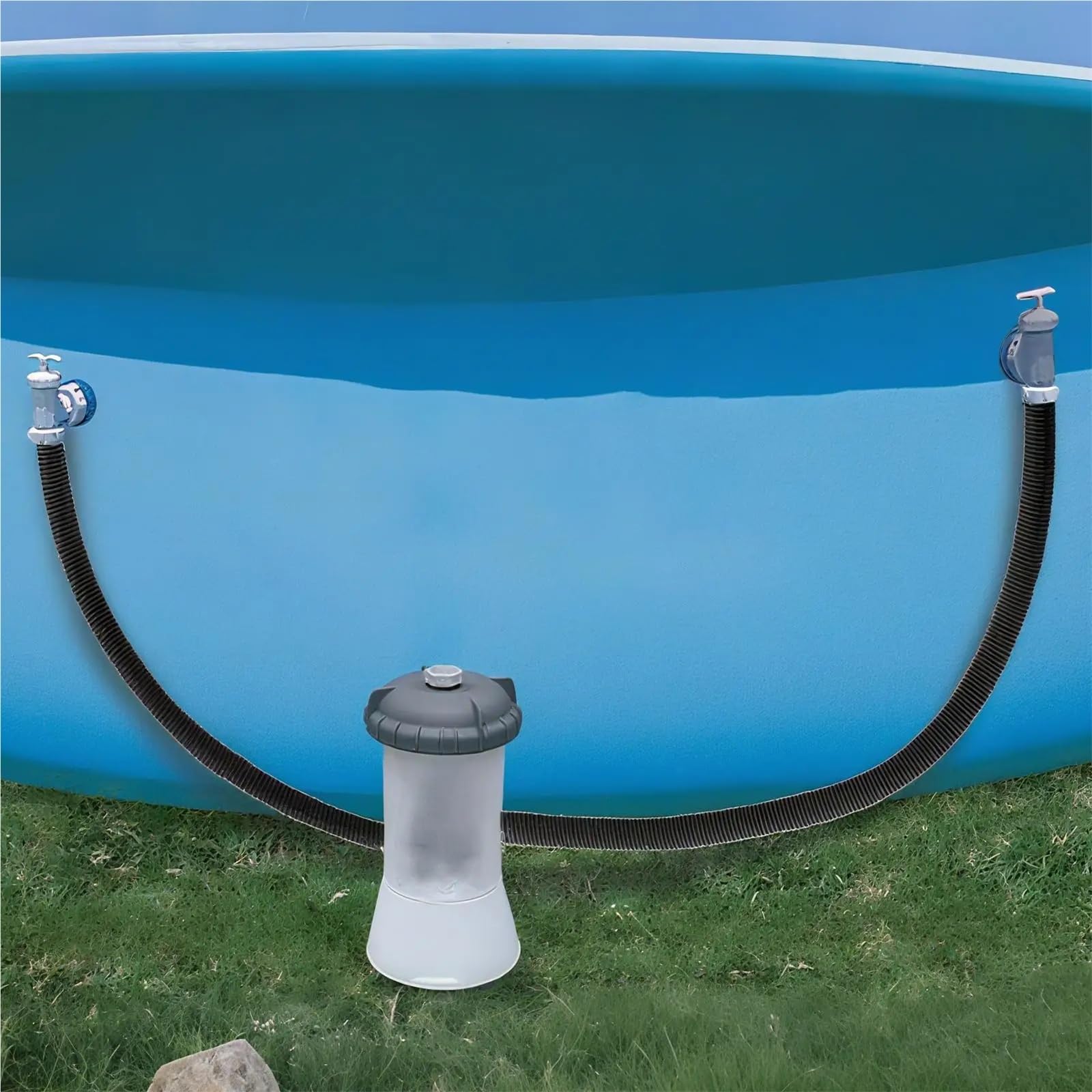 Tuyaux de piscine robustes 32 mm, ensemble tuyaux en pouces, pièces et accessoires for spas, for le drainage des eaux usées nettoyage à contre-courant été Pour pompe, flexible pour eau