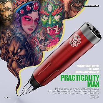 Drago hawk Wireless　tattoo machine 刺青 Amazon.com: Dragonhawk Wireless Tattoo Gun Kit, Rotary
