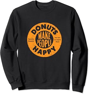 Donuts Lovers Donuts Make People Happy Distressed Graphic Sweatshirt
