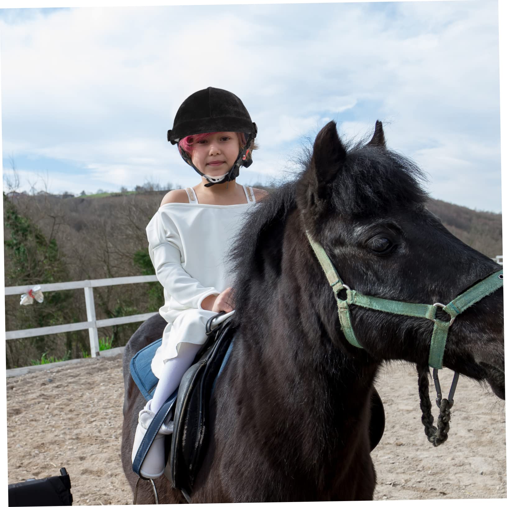 Casco da Equitazione per Bambina Protezione e Design Traspirante per Attività Equestre e Sicurezza Durante L'allenamento