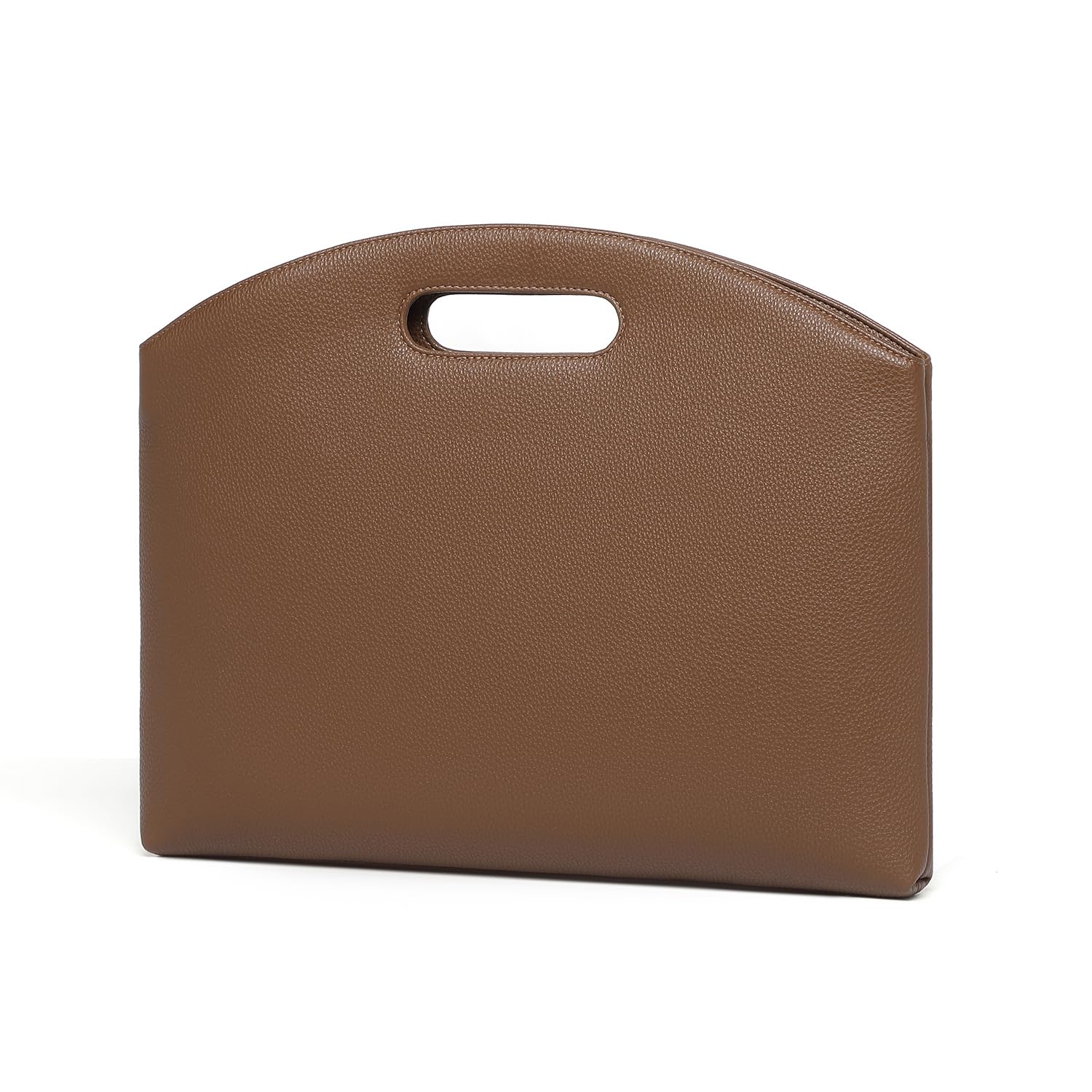 YONBEN Official Document Computer Bag Stylishly Sleek with Multiple Compartments and Easy to Carry Design, Toffee Brown/Pu, 14 inches