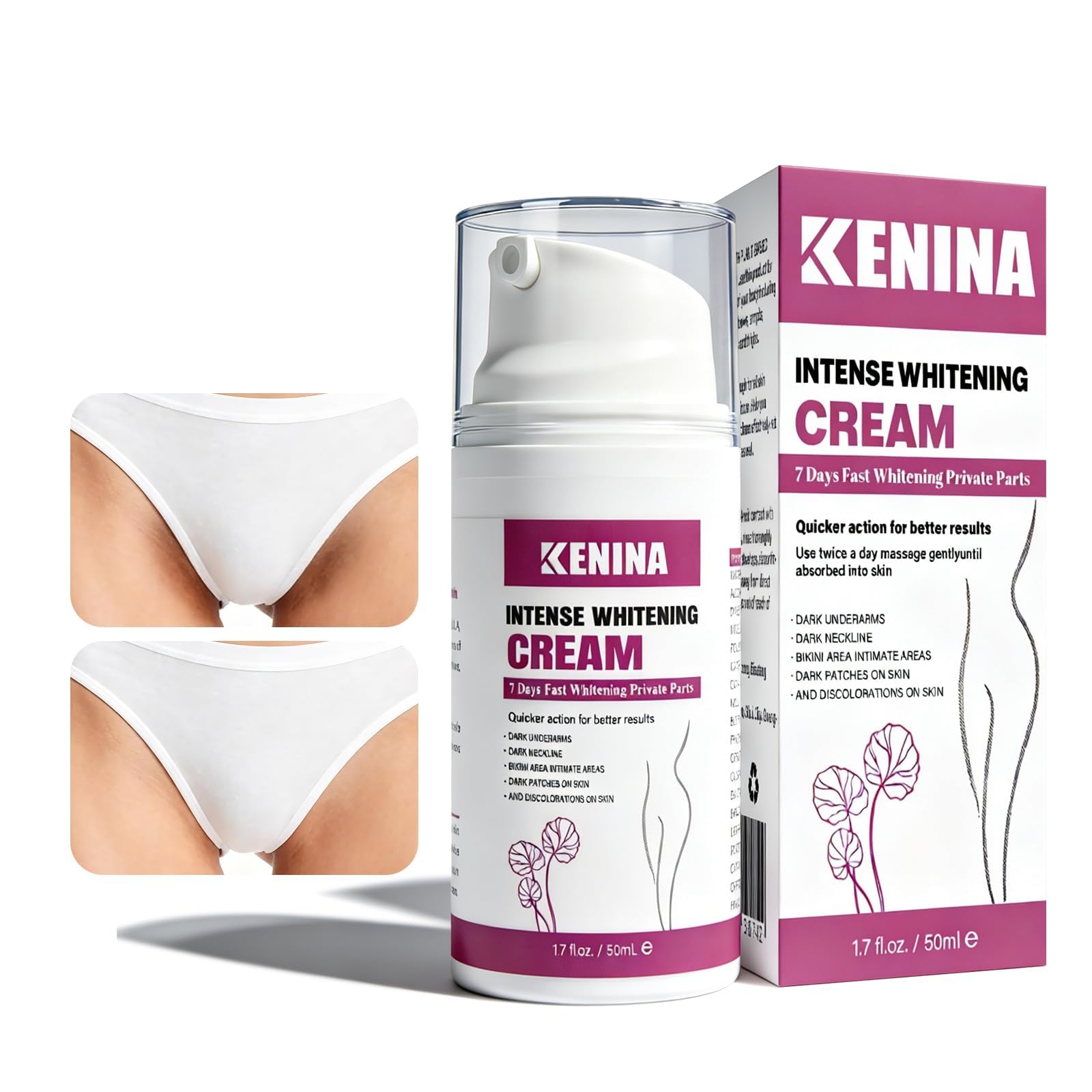 Skin Bleaching Cream Skin Lightening For Intimate Areas Private Parts, Underarm, Inner Thigh, Bikini, Knees And Elbows,Intimate Areas Dark Spot Corrector Whitening Cream,Dark Spot Remover for Body. 1.69 Ounce (Pack of 1)
