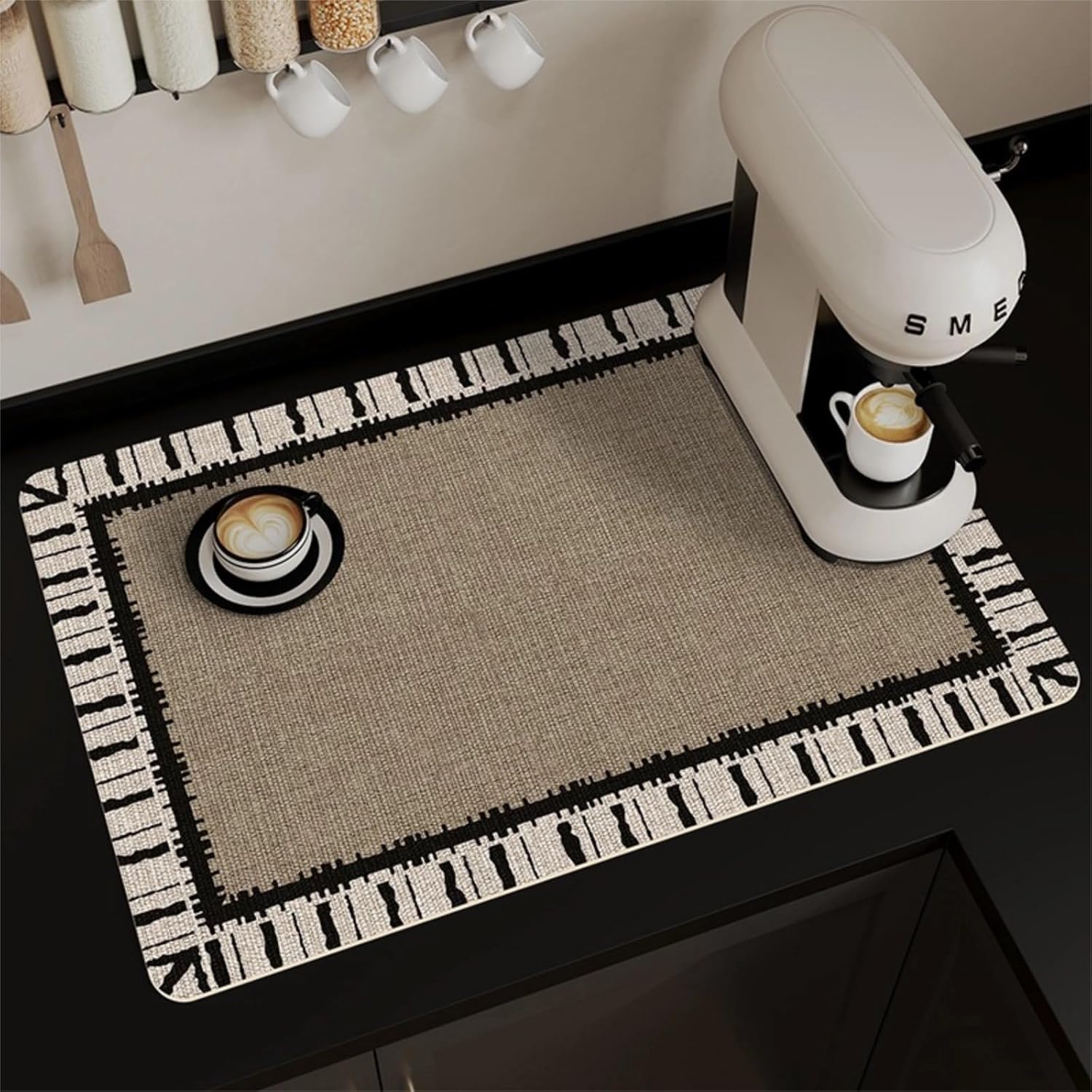 Dish Drying Mat - Absorbent Countertop Mat for Coffee Maker, Expresso Machine, Kitchen Use (06,20''×32'')