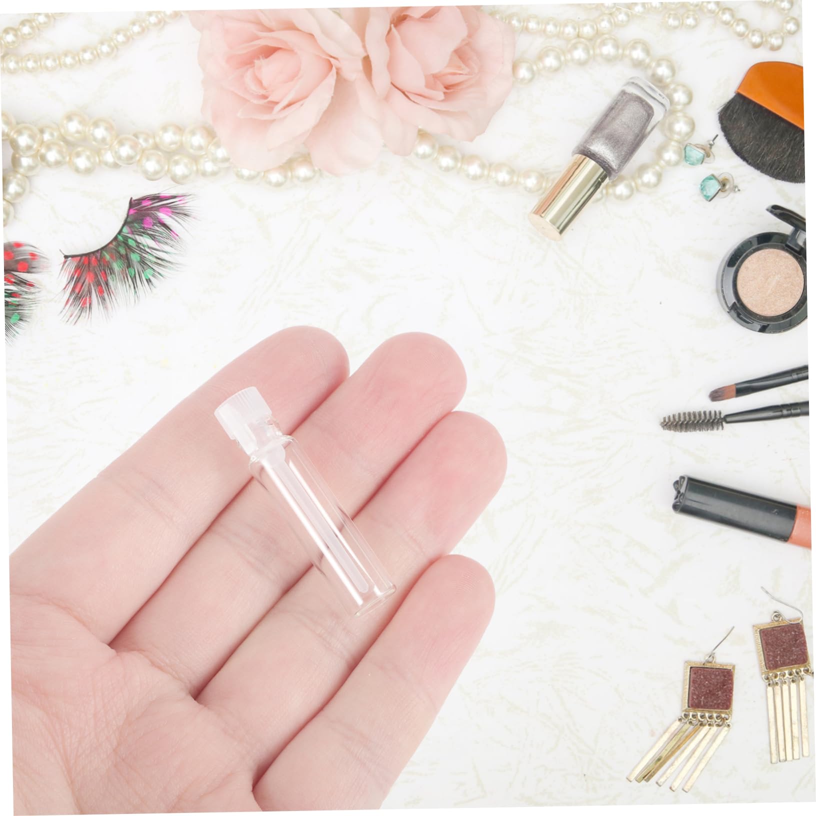 FOMIYES 10 Sets Duftfläschchen Vorratsbehälter Parfümproben Aufbewahrung Reiseflasche Probenröhrchen Leckglas Leere Flaschen 50 Stück * 10