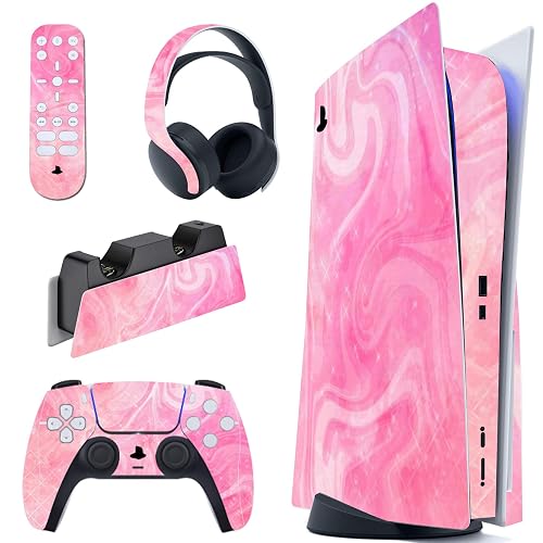 PlayVital Psychedelic Pink PS5 Full Set Skin Decal