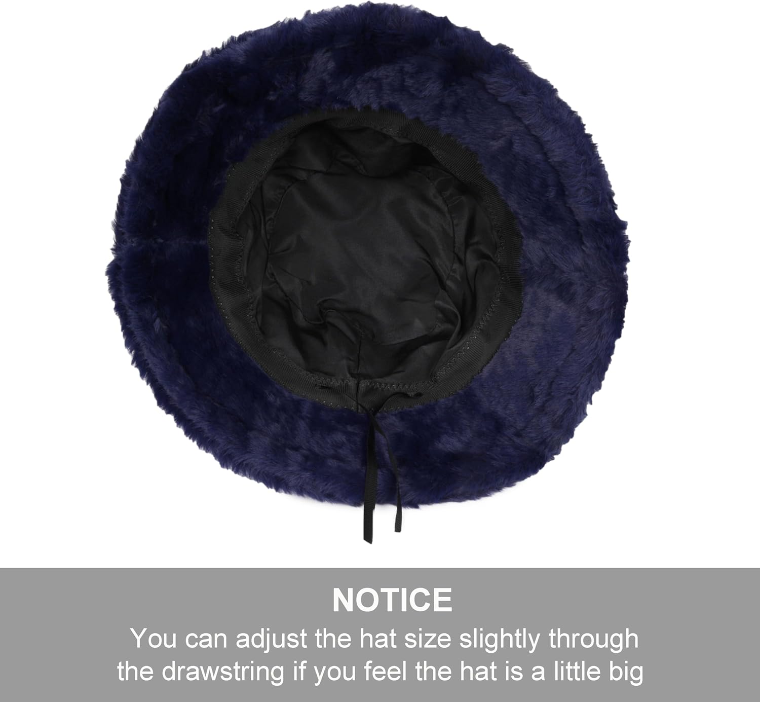 Winter Bucket Hat Fluffy Faux Fur Fisherman Cap for Women Men Solid Color Style - Image 5