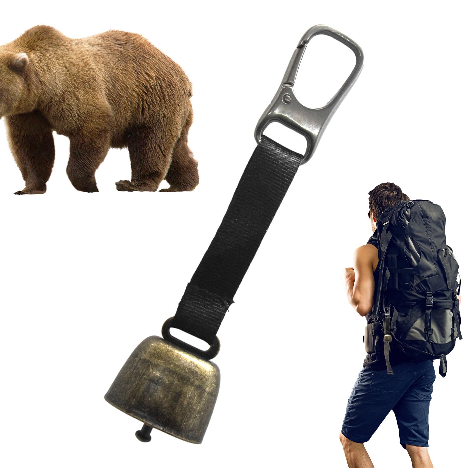 Genérico Anti-Bears Bell - Metal Warning Equipment | Anti-Bear Self Defense Bells | for Survival Cycling Climbing Hunting Outdoor Men Women Boys Girls Youth