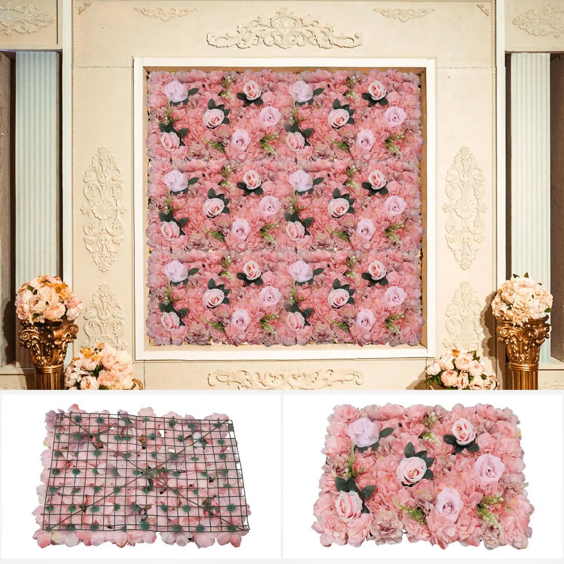 Set di 12 Rose Artificiali da Parete per Feste Matrimoni addii al Nubilato Feste prenatali Decorazioni Natalizie per la casa