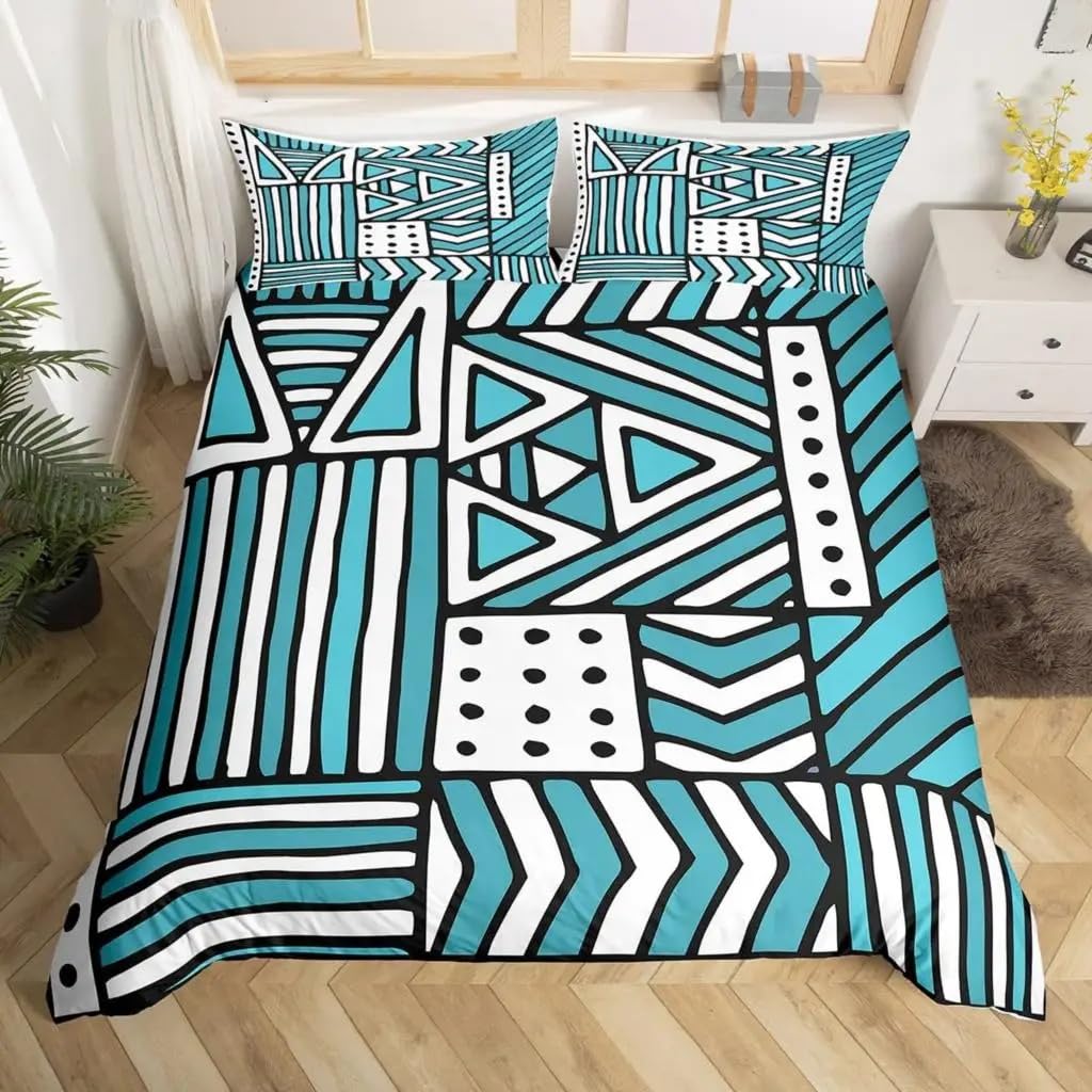 Parure lit enfant triangle géométrique pour chambre garçon fille