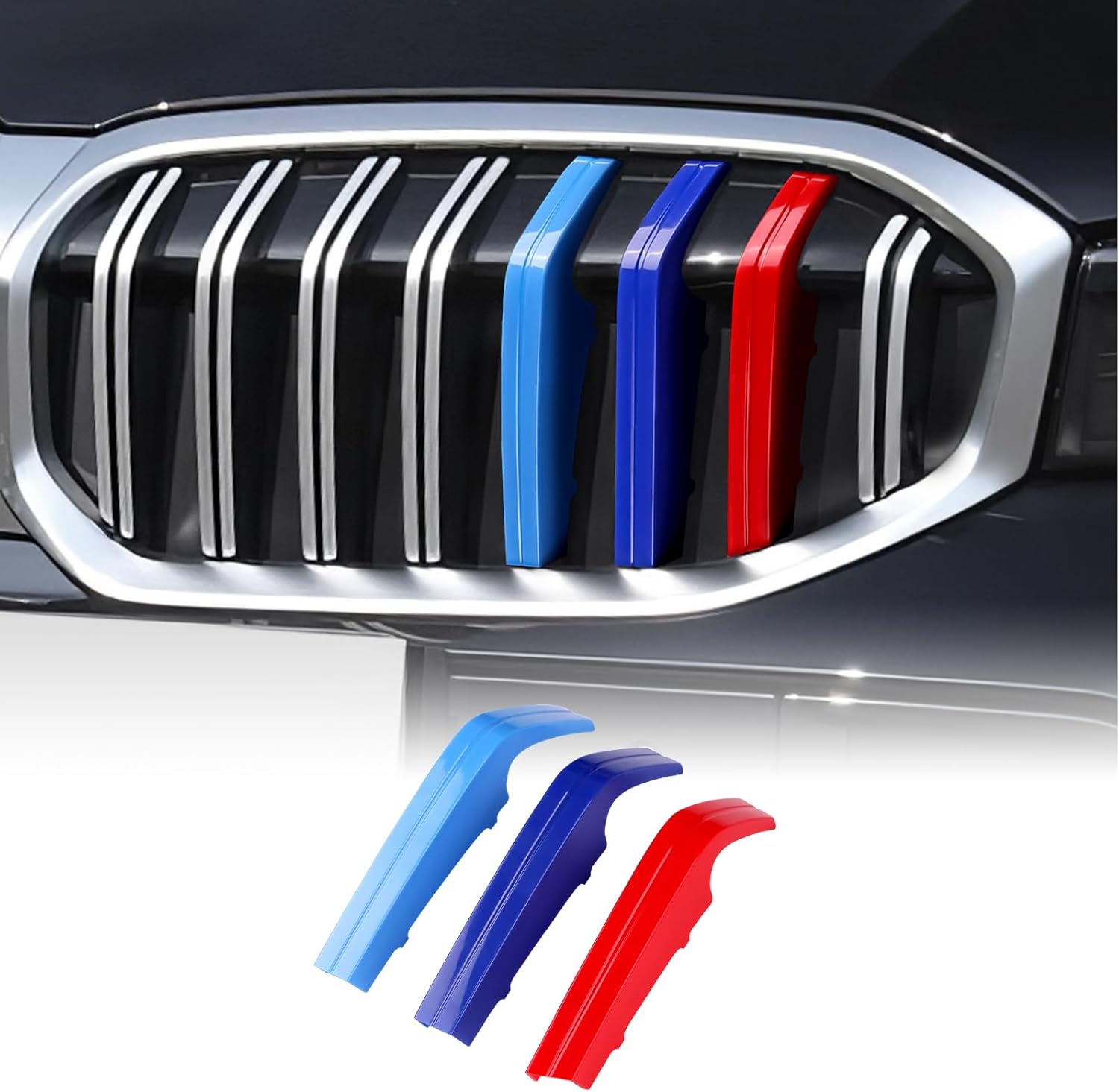Amazon.com: KUNGKIC Front Grill Insert Trim Strips for BMW 2023 3 ...