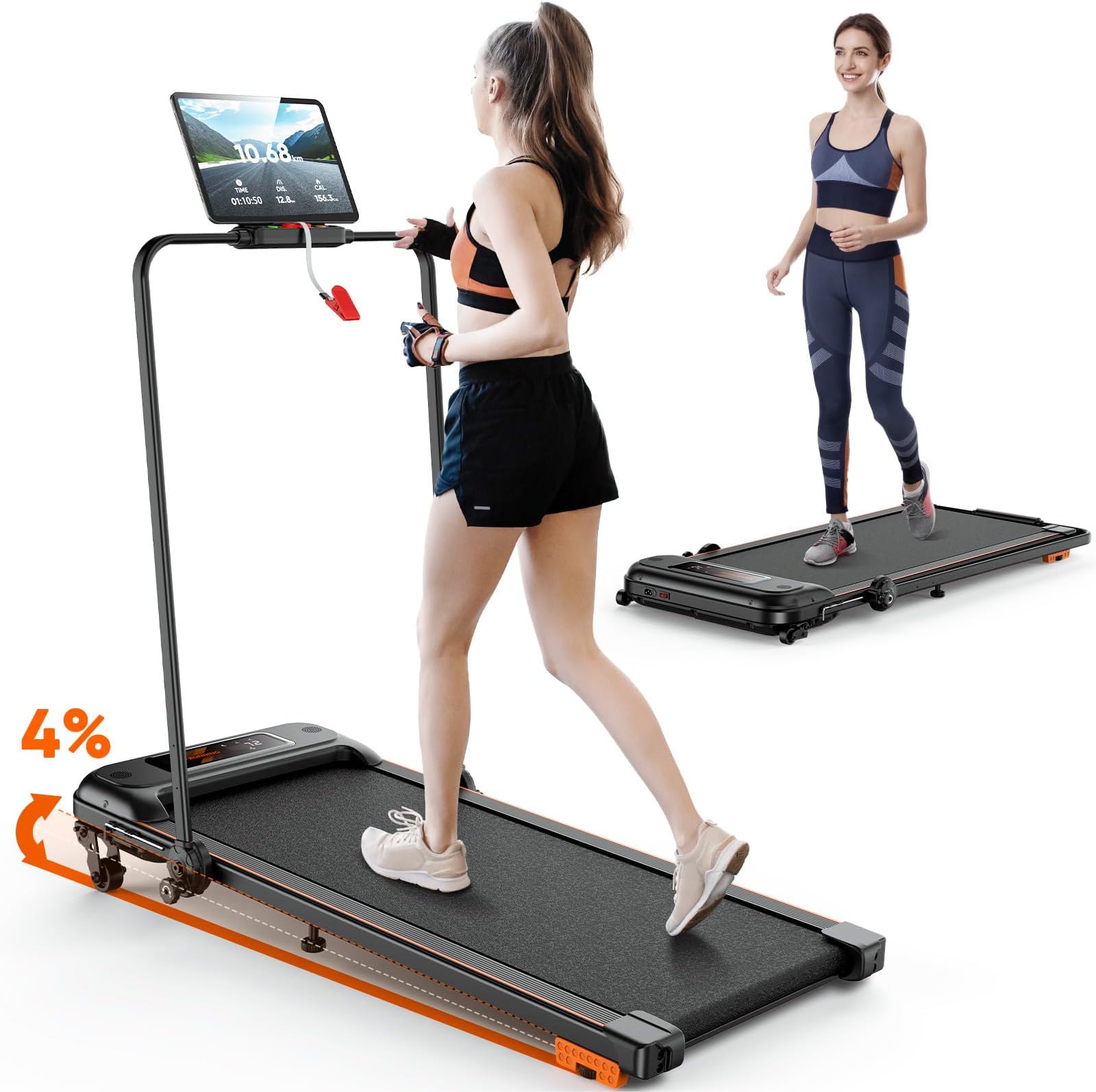 Desk Treadmill Zwift Treadmill Incline Control Walking Pad With