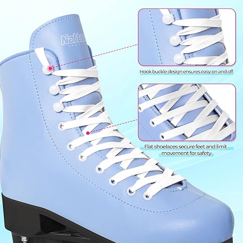 Miniatura 3 de Nattork Patines de rodillos para mujeres, diversión al aire libre, patines de derby de moda para hombres, niñas, niños, patines para pistas cubiertas