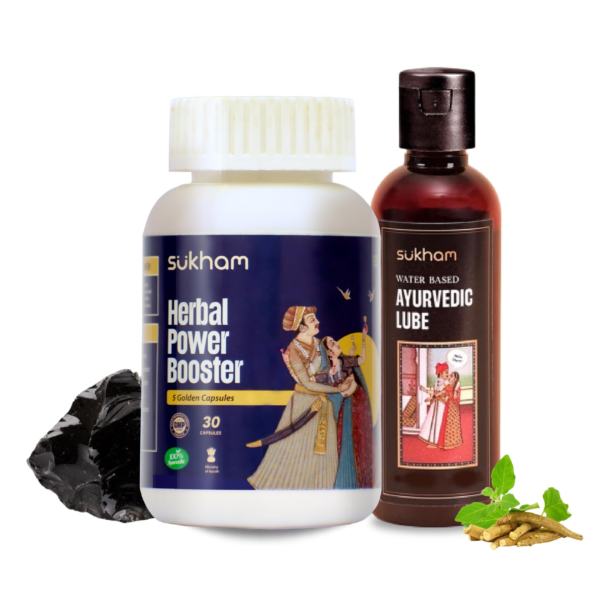Sukham | Herbal Power Booster 30 Capsules & Ayurvedic Lube 50ml Combo | As Seen On Shark Tank | T-Bo-ost Capsules with Vidarikand, Safed Musli, Kaunch Beej and 15 more essential herbs | No Artificial Fragrance or Colours (B0CVN77RG1) Amazon Price History, Amazon Price Tracker