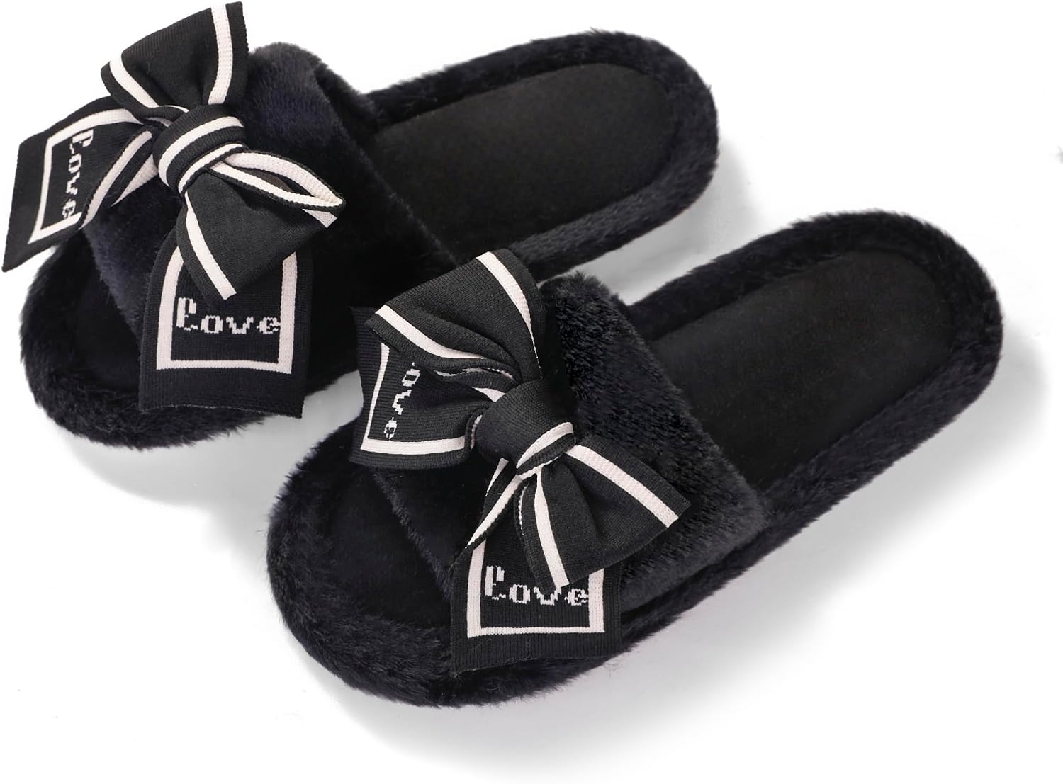 Women Bow Slippers Skin-Friendly Open Toe House Shoes