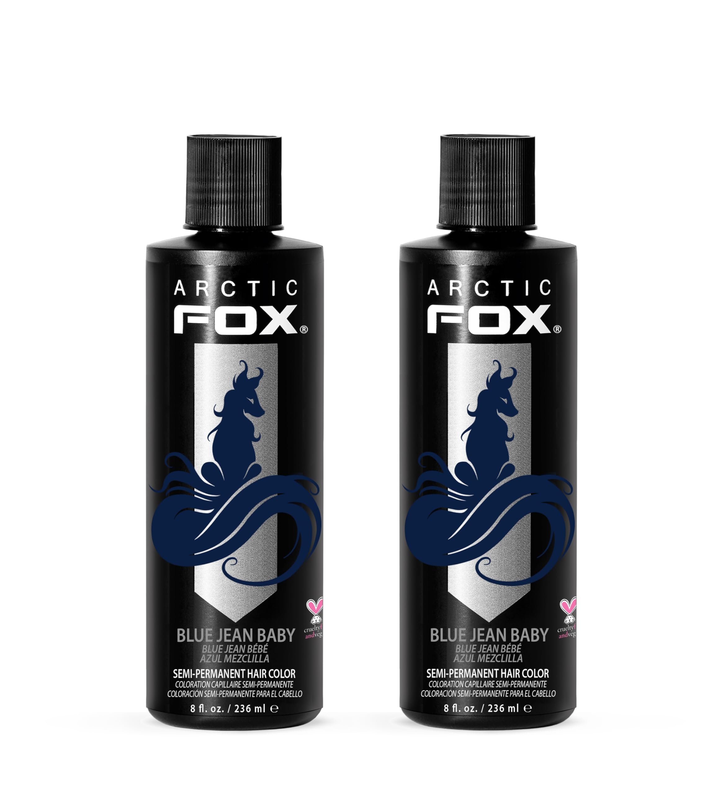 Arctic Fox Semi-Permanent Hair Dye, Vegan & Cruelty-Free, Conditioning, Ammonia-Free, Peroxide-Free, Blue Jean Baby, Long-Lasting Vibrant Color, 8 Fl