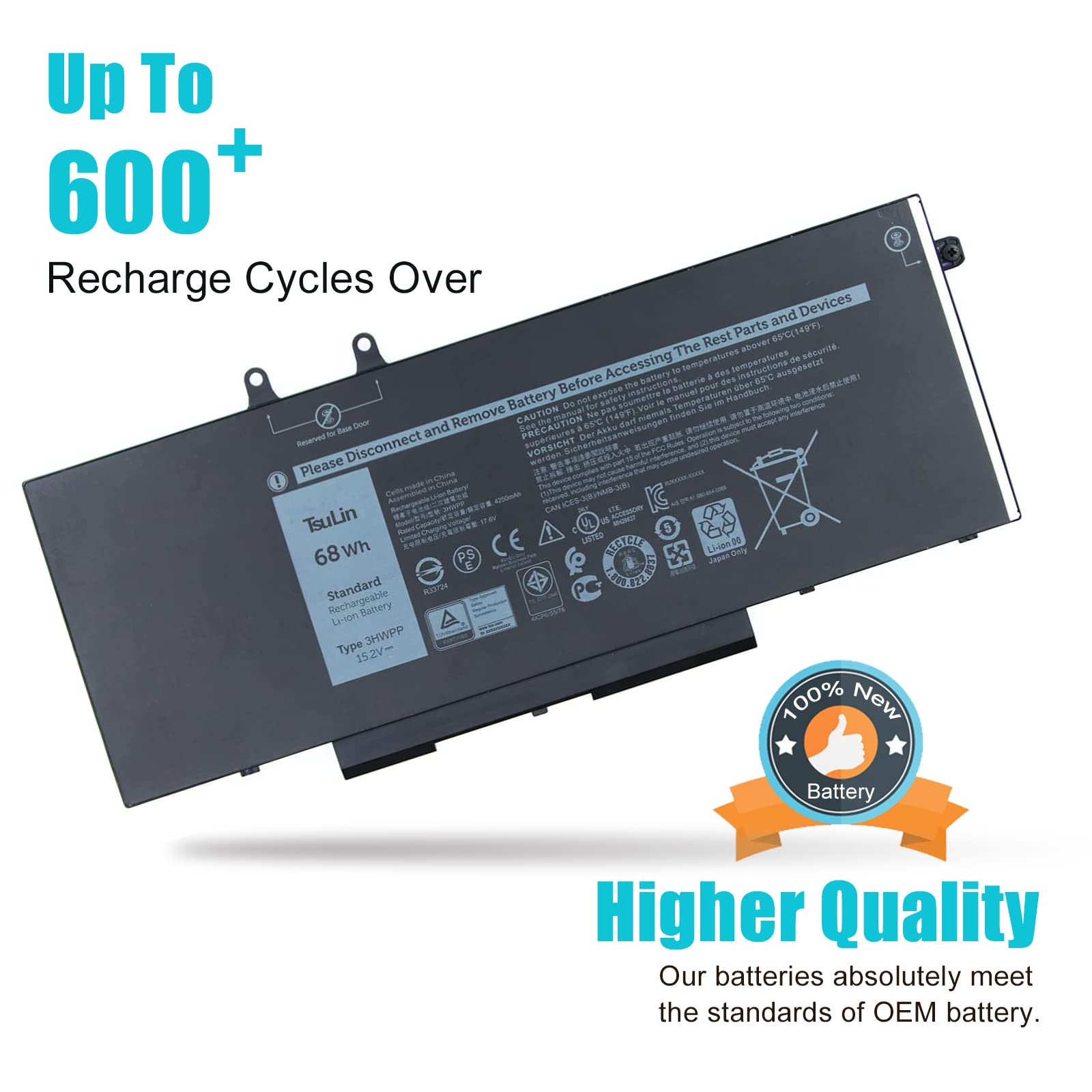 AnzeigeAkku 6600mah Für Dell Inspiron 17r