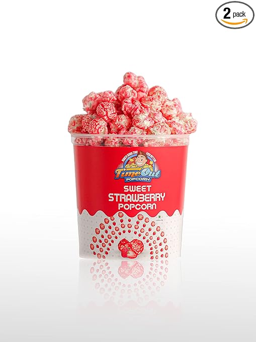 TimeOut Gourmet | Strawberry Popcorn | Pack of 2 | 200 gm